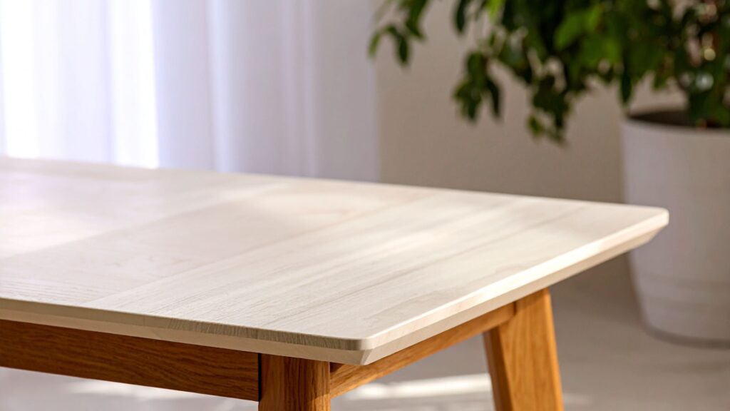 Mesa de jantar em madeira natural em Ribeirão Preto: compare madeira maciça e laminado natural e escolha com transparência. Fale com a Bom Jesus.